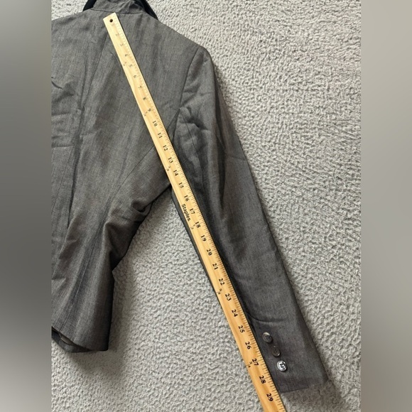 Kasper ASL Blazer Womens 6P Gray 3 Button Lined Long Sleeve - Picture 9 of 12